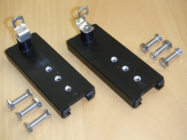 (image for) Aluminum Cars (two) with plunger for Huki adj track systems - Click Image to Close